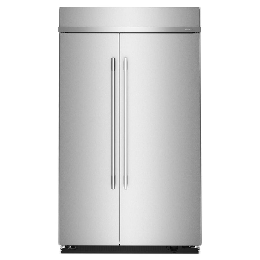 KitchenAid 48" 30.0 Cu. Ft. PrintShield Stainless Steel Built-In Side-by-Side Refrigerator - KBSN748SPS
