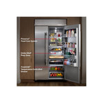 KitchenAid 36" 21.0 Cu. Ft. PrintShield Stainless Steel Built-In Side-by-Side Refrigerator - KBSD736SPS