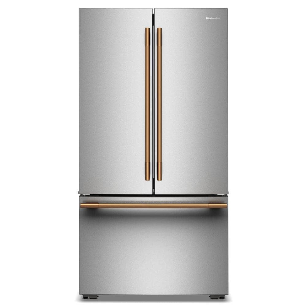 KitchenAid 36" 24.8 Cu. Ft. PrintShield Stainless Steel Counter-Depth French Door Refrigerator with Internal Water Dispenser – KRFC336SPS