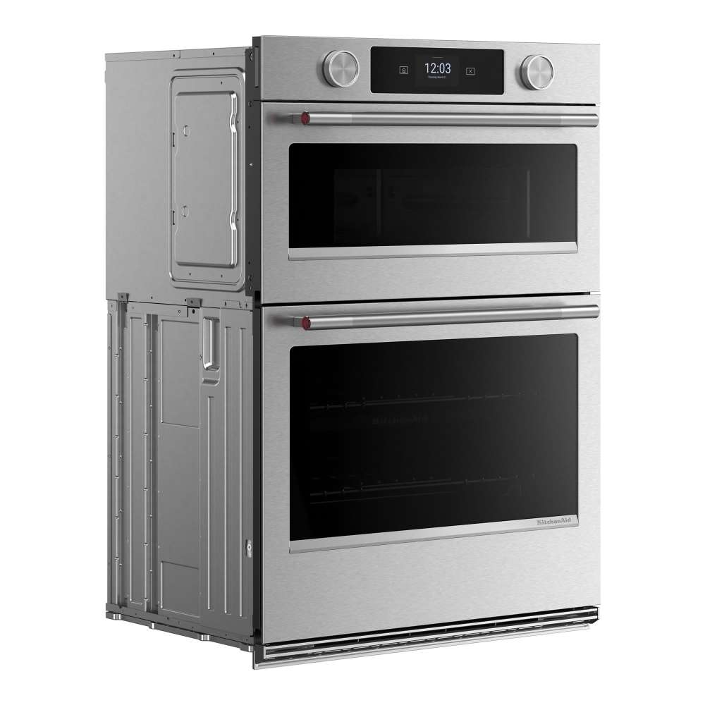 KitchenAid PrintShield™ Stainless 30" Wall Oven with Microwave with Intelligent Cooking Camera (5 cu ft) - KOEC930SPS