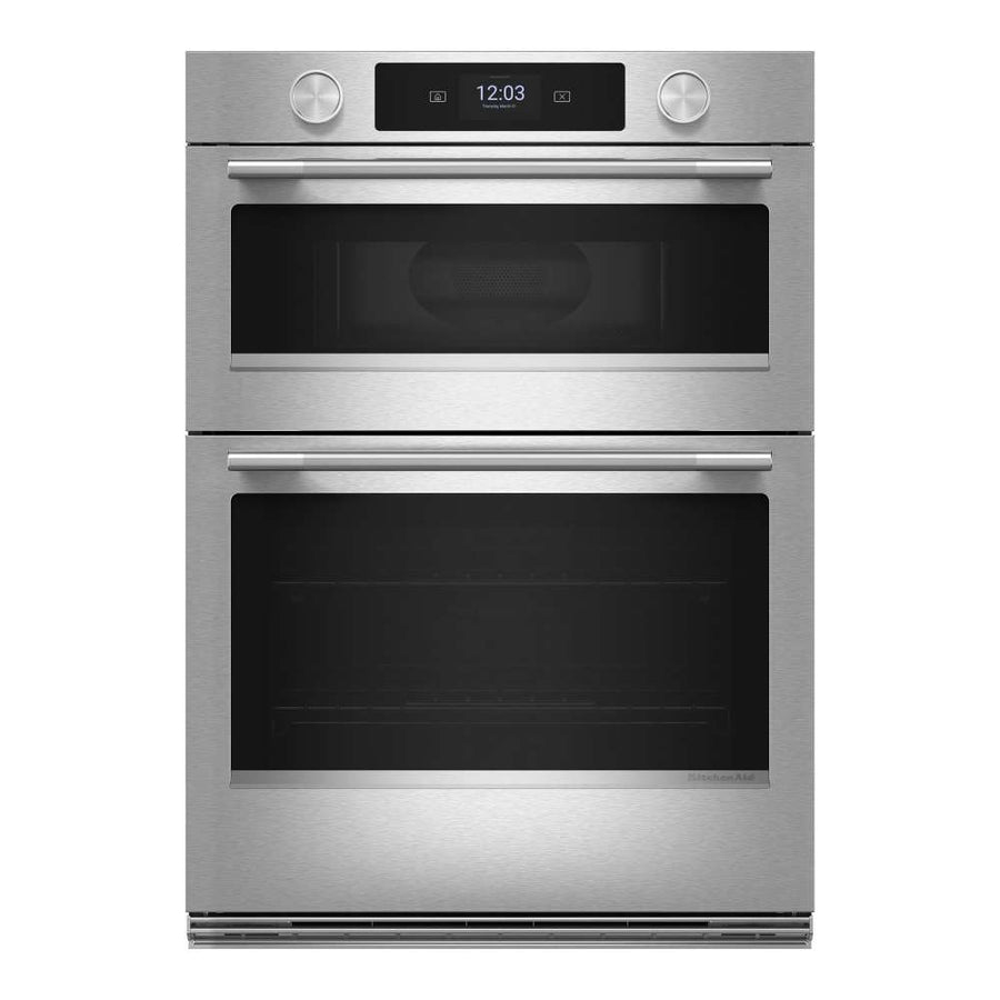 KitchenAid PrintShield™ Stainless 30" Wall Oven with Microwave with Intelligent Cooking Camera (5 cu ft) - KOEC930SPS