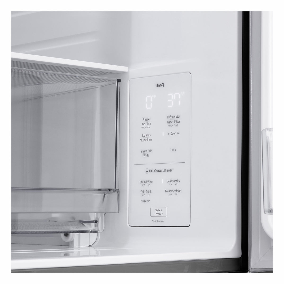 LG 36" 29 Cu. Ft. PrintProof Stainless Steel 4-Door French Door Refrigerator - LF29S8330S