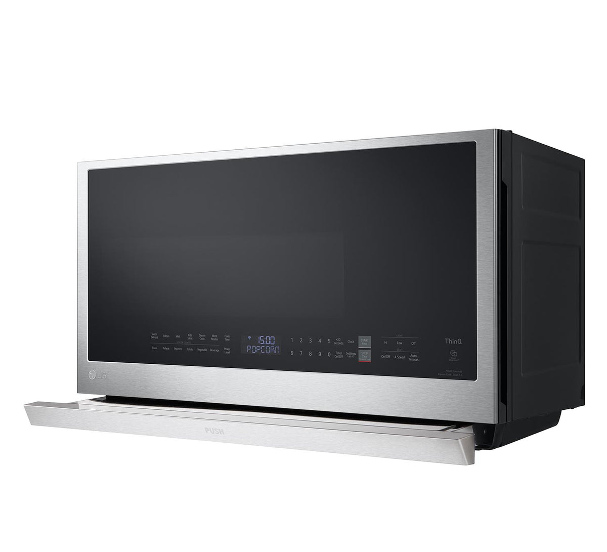 LG Smudge Resistant Stainless Steel Smart Wi-Fi Enabled Over-the-Range Microwave with ExtendaVent® 2.0 & EasyClean® (2.1 cu. ft.) - MVEL2137F
