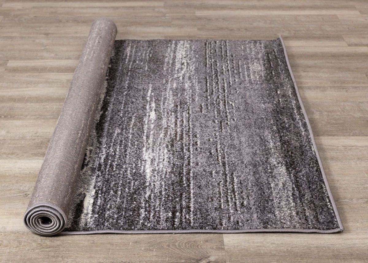 Shadow Drift 5'3" x 7'7" Variegarted Frieze Area Rug - Grey, Cream