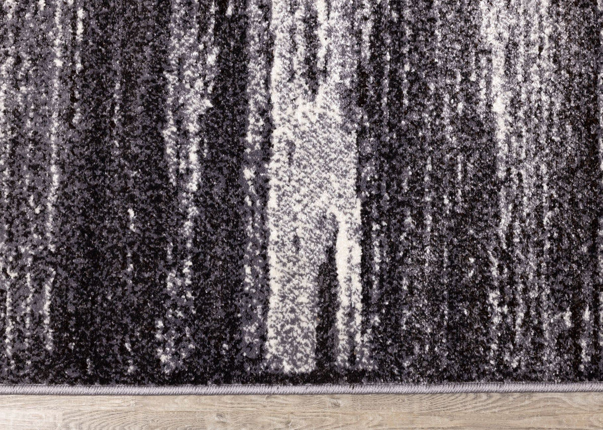 Shadow Drift 5'3" x 7'7" Variegarted Frieze Area Rug - Grey, Cream