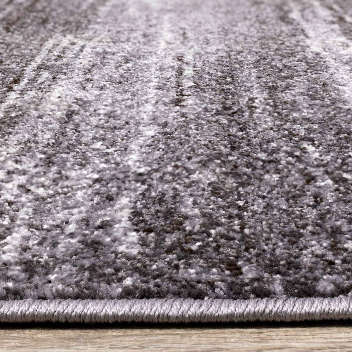 Shadow Drift 5'3" x 7'7" Variegarted Frieze Area Rug - Grey, Cream