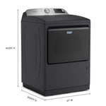 Maytag Midnight Steel Smart Steam Electric Dryer (7.4 Cu. Ft.) with Pet Pro System - YMED7205RF