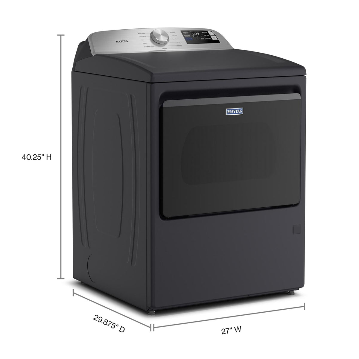 Maytag Midnight Steel Smart Electric Dryer (7.4 Cu. Ft.) with Extra Power - YMED6205RF