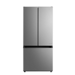 Midea MRF18B4AST stainless steel French door refrigerator with pocket handles and bottom freezer