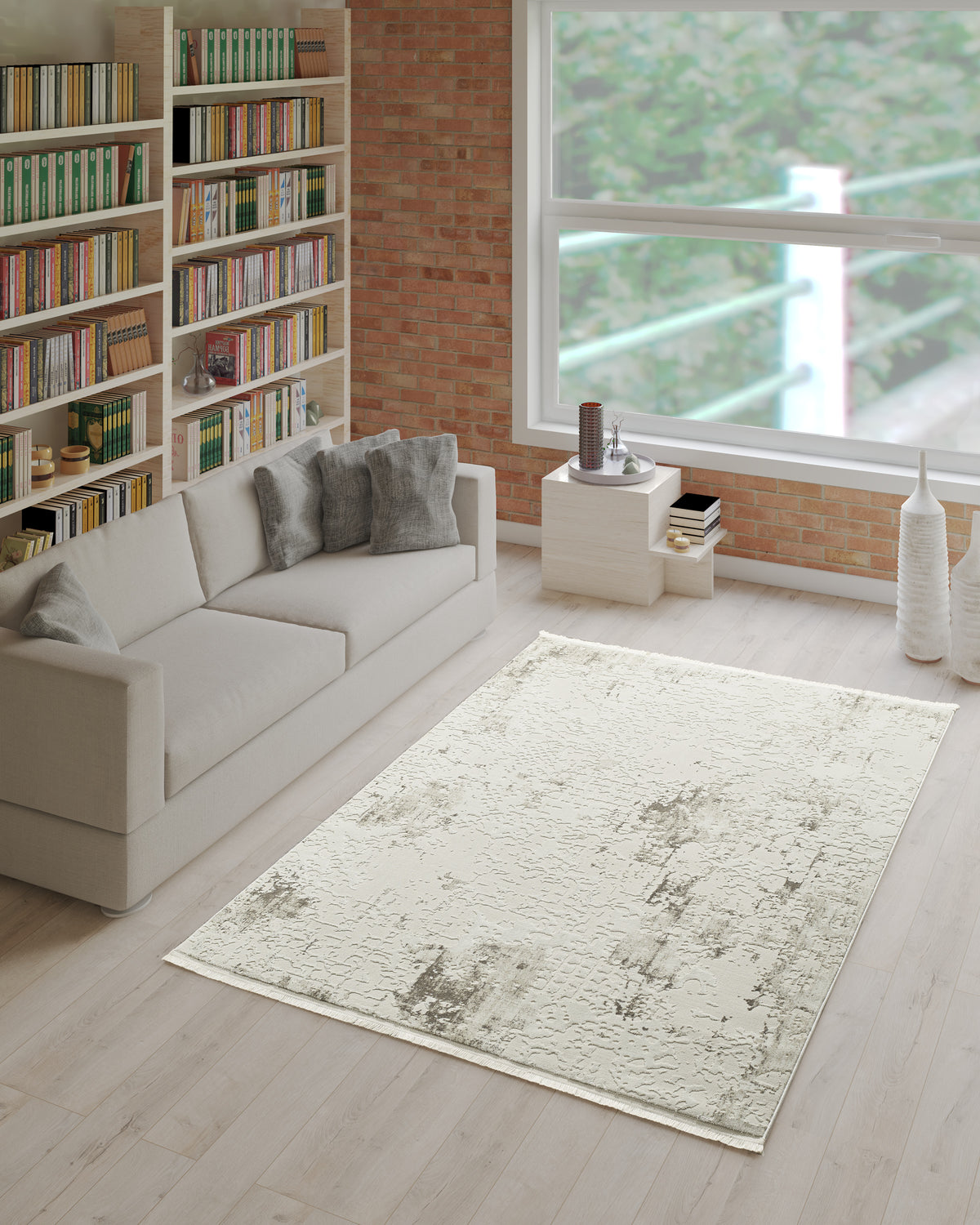 L2 Decor Petra Area Rug 5' x 8' - Beige