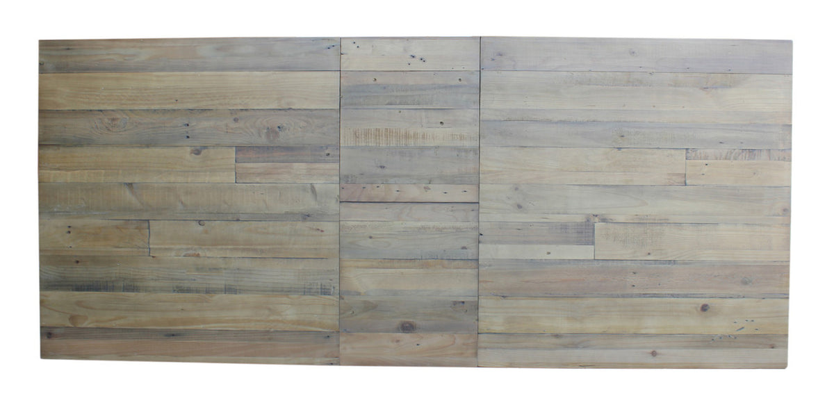 Borsgade Reclaimed Pine Extension Dining Table - Antique White/Rustic Natural