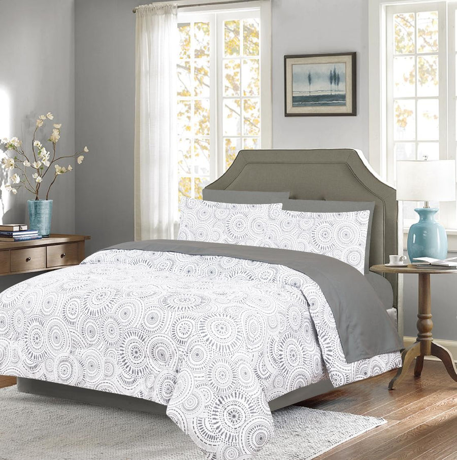 Cotton House 7-Piece King Comforter Set - Grey Orbit