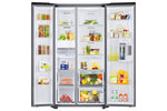 Samsung BESPOKE 36" 22.6 Cu. Ft. White Glass Side-by-Side Refrigerator with Beverage Center - RS23CB760012AA
