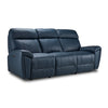 Apollo Leather Dual Power Reclining Sofa - Navy