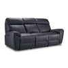 Apollo Leather Dual Power Reclining Sofa - Black