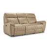 Apollo Leather Dual Power Reclining Sofa - Beige