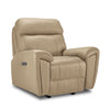 Apollo Leather Dual Power Glider Recliner - Beige