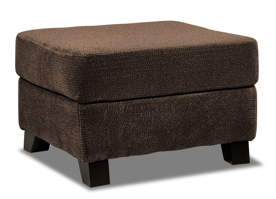 Avery Ottoman - Chocolate