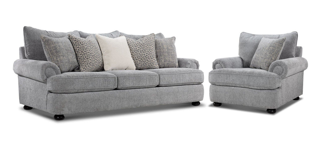 Beverly Sofa and Chair and a Half Set - Vangoh Grey
