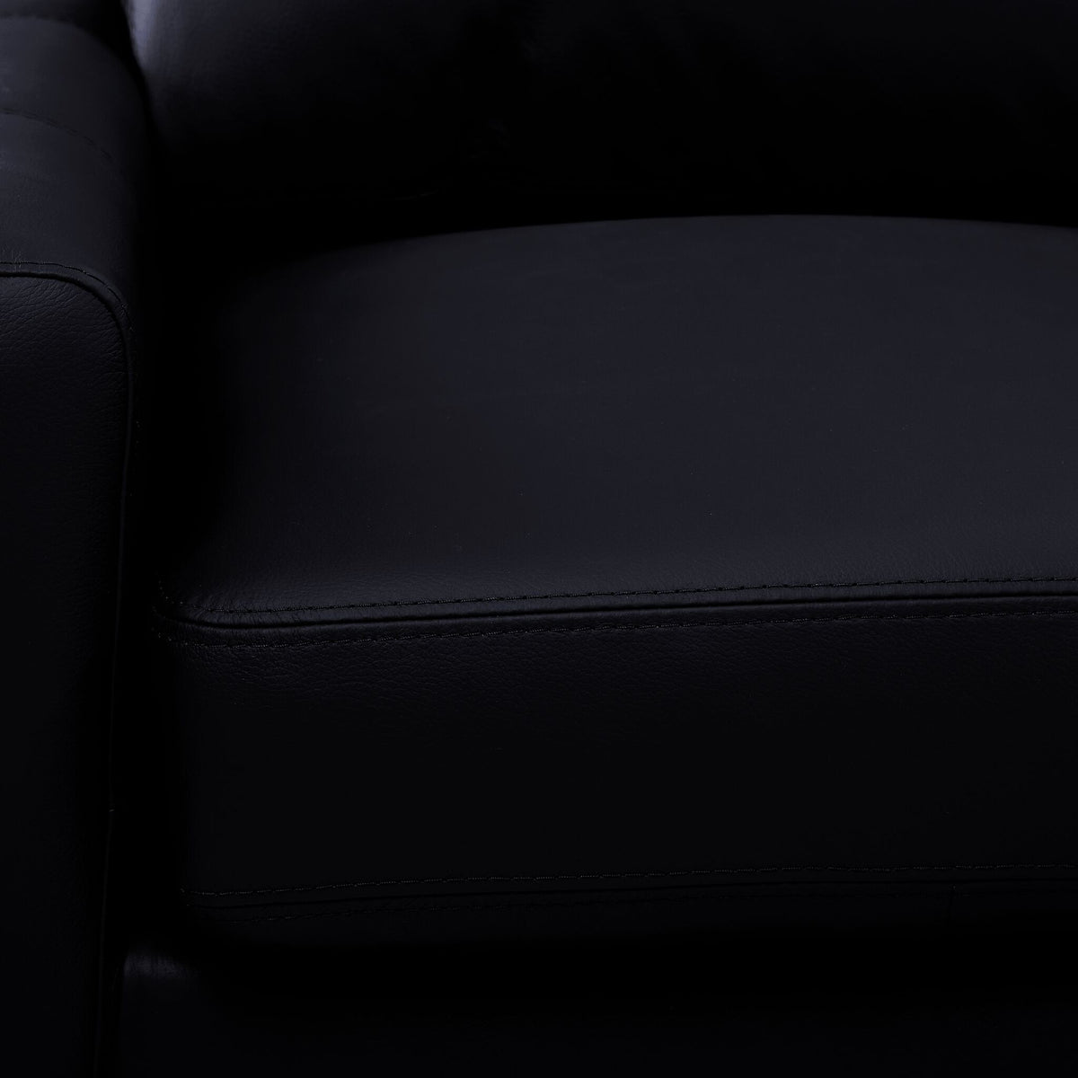 Chito Leather 2-Piece Sectional with Right Facing Chaise - Raven