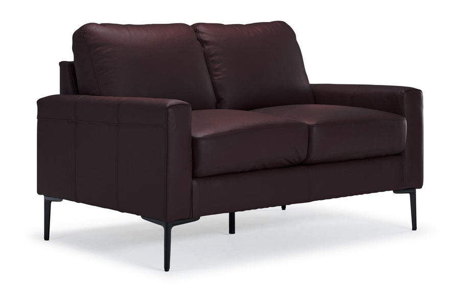 Chito Leather Loveseat - Mocha