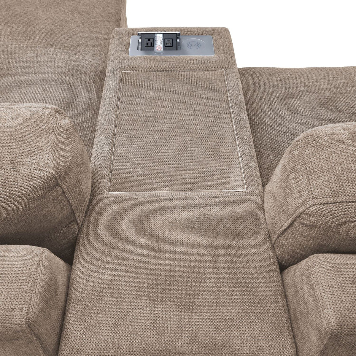 Feeling Connected - Connex 5-Piece Modular Sectional with Consoles - Beige
