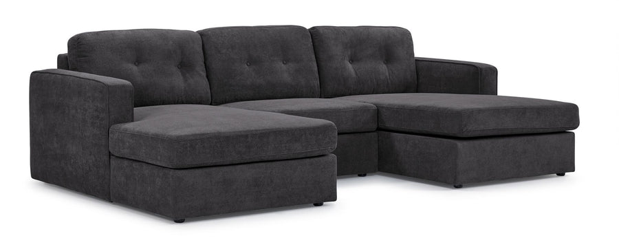 Feeling Connected - Connex 3-Piece Modular Chaise - Dark Grey