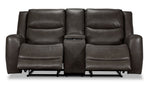Copley Reclining Loveseat with Console - Slate