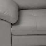 Daytona Leather 2-Piece Sectional with Right-Facing Chaise - Light Grey