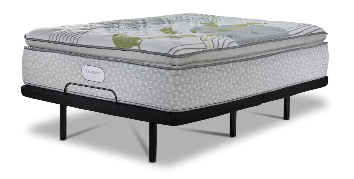 Beautyrest Max+ Valley Pillow Top Plush Full Mattress and L2 Motion Pro Adjustable Base