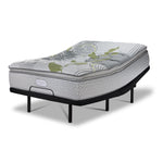Beautyrest Max+ Valley Pillow Top Plush Full Mattress and L2 Motion Pro Adjustable Base