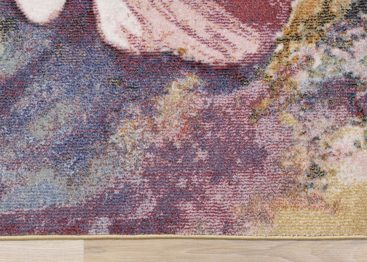 Petal Dreams 7'10" x 10'6" Poppy Design Area Rug - Pink, Blue, White