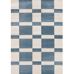Ocean Blocks 6'7" x 9'6" Banded Rectangle Area Rug - Blue, White