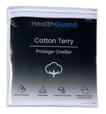 HealthGuard Premium Terry Waterproof Standard Pillow Protector - 2PK