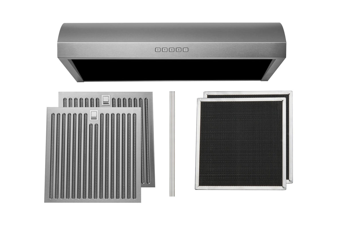 Hauslane Stainless Steel 30" 400 CFM Under Cabinet Range Hood - UC-B018SS-30