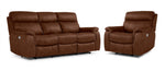 Haven Dual Power Reclining Sofa and Recliner Set - Mocha