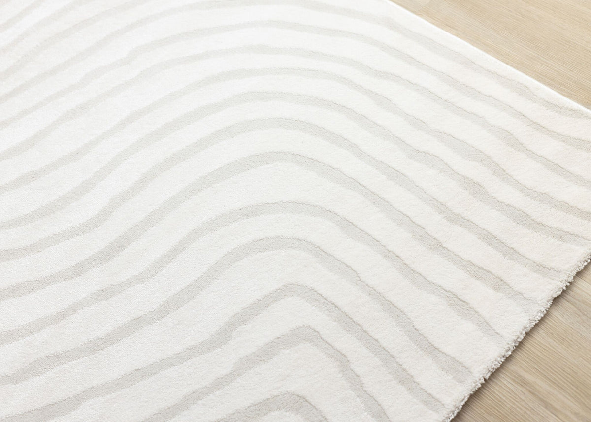 Hayden 5'3" x 7'7" Swirling Lines Area Rug - Grey