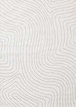 Hayden 5'3" x 7'7" Swirling Lines Area Rug - Grey