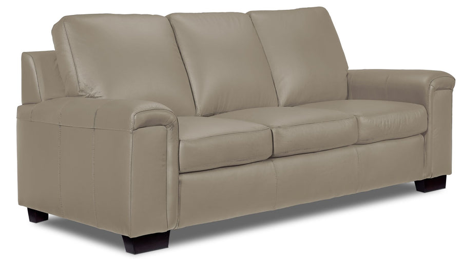 Icon Leather Sofa - Cloud Grey
