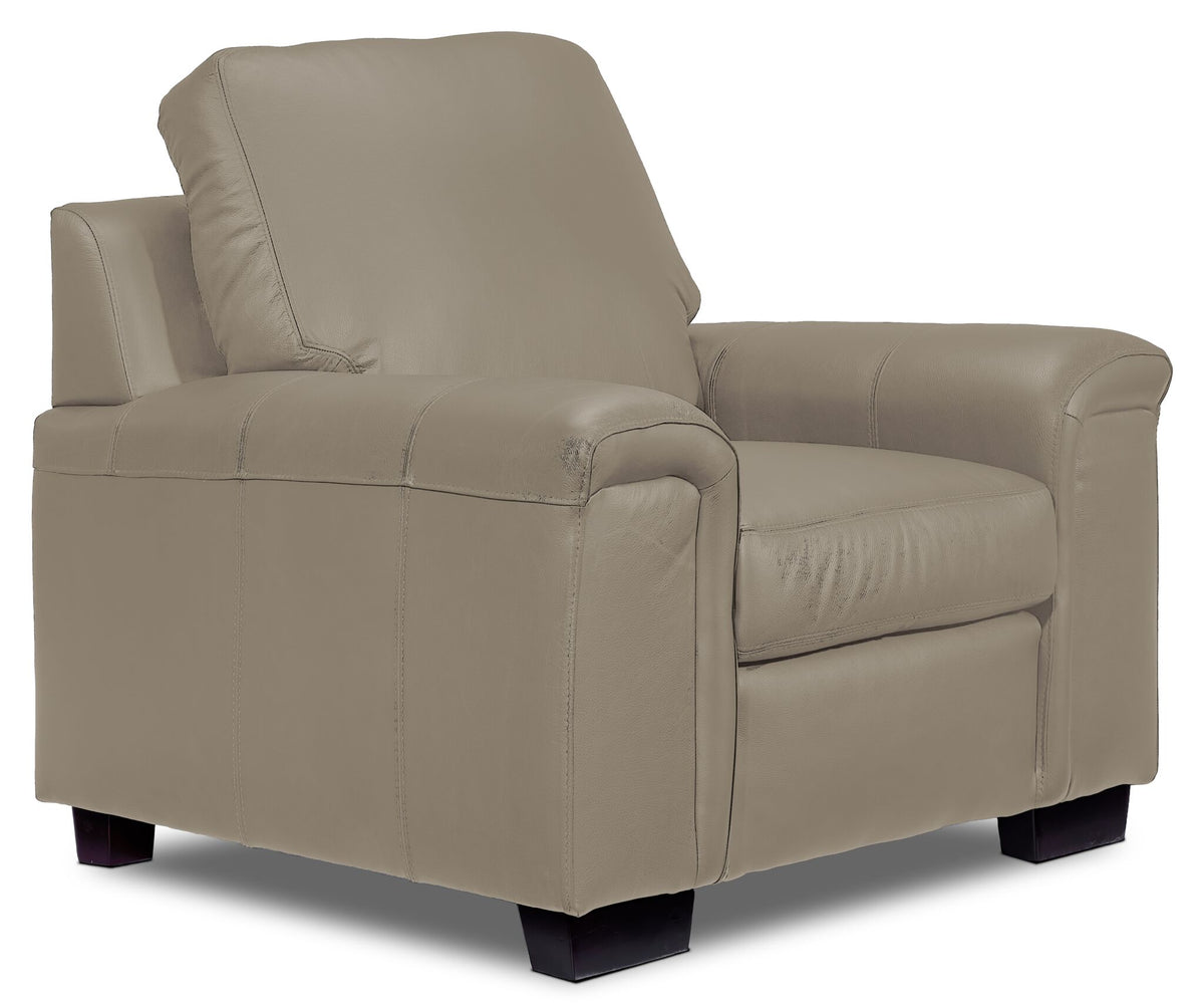 Icon Leather Chair - Cloud Grey
