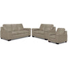 Icon Leather Sofa, Loveseat and Chair Set - Cloud Grey