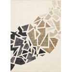 In Harmony 5'3" x 7'10" Shattered Glass Design Area Rug - Cream, Blue, Red