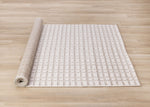 Woven Balance 5'3" x 7'7" Intricate Grid Design Area Rug - White, Taupe