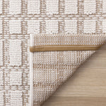 Woven Balance 5'3" x 7'7" Intricate Grid Design Area Rug - White, Taupe