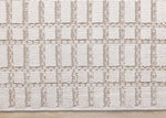 Woven Balance 5'3" x 7'7" Intricate Grid Design Area Rug - White, Taupe