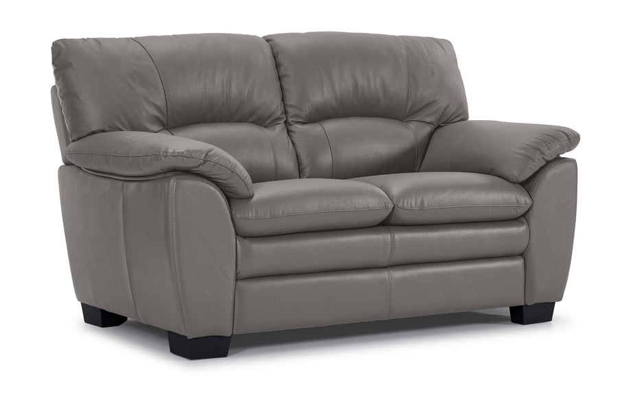 Kendrick Leather Loveseat - Grey