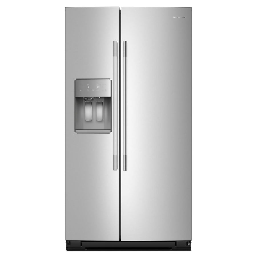 KitchenAid 36" 20.8 Cu. Ft. Printshield Stainless Steel Counter-Depth Side-by-Side Refrigerator - KRSC536RPS
