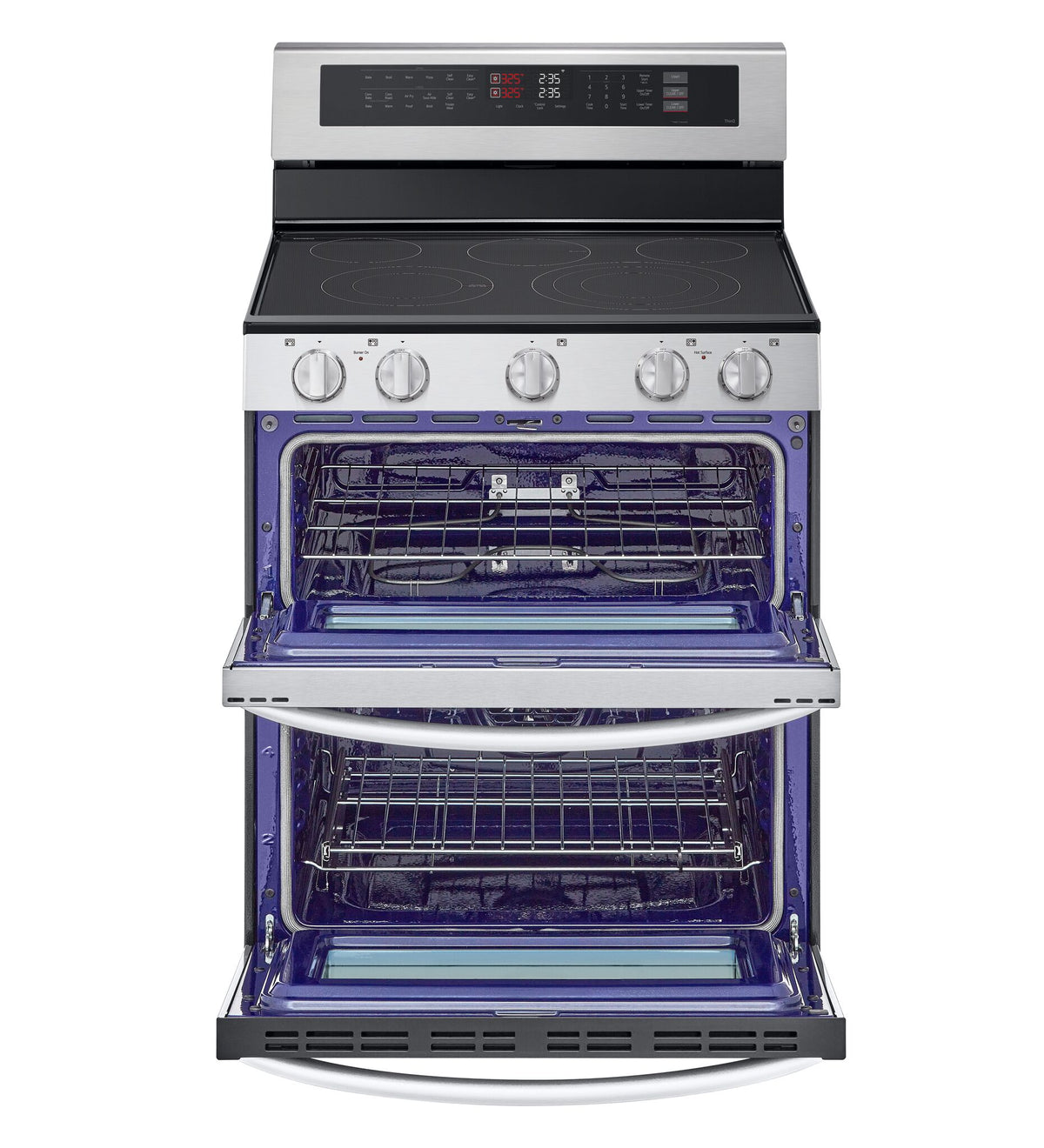 LG Stainless Steel Electric Double Oven Freestanding Range with ProBake Convection® and Air Fry (7.3 Cu.Ft) - LDEL7324SE