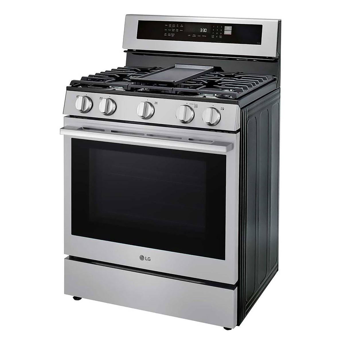 LG Smudge Resistant Stainless Steel Smart Gas Freestanding Range with Air Fry (6.3 Cu.Ft) - LRGN6325X