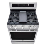 LG Smudge Resistant Stainless Steel Smart Gas Freestanding Range with Air Fry (6.3 Cu.Ft) - LRGN6325X